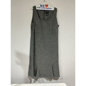 Woman’s Sutton Studio Woman’s 14w Black White Lined Midi Dress Zip Back